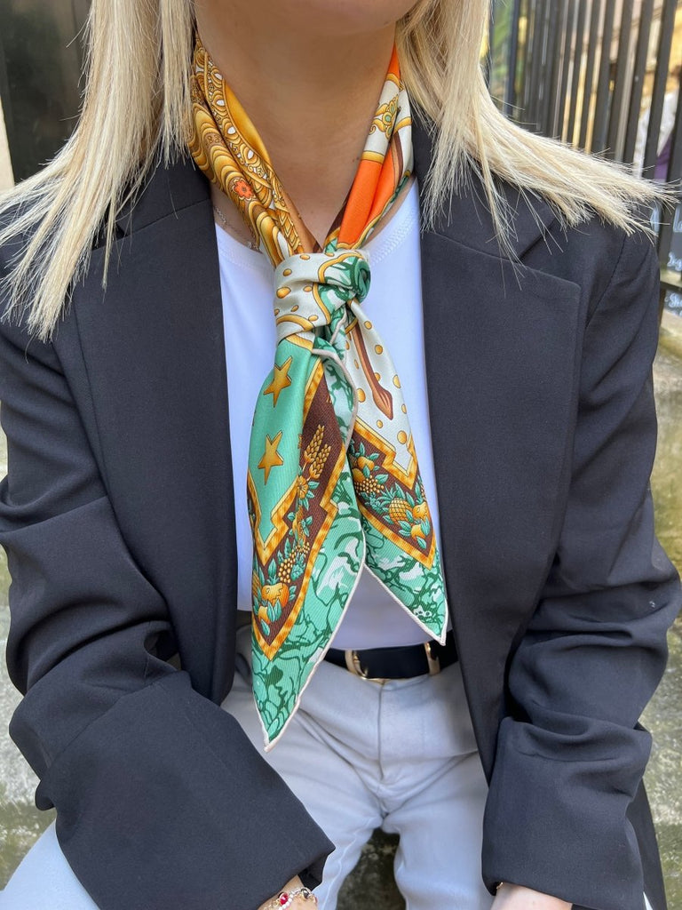 Aurora Square Silk Scarf - Lé Silk