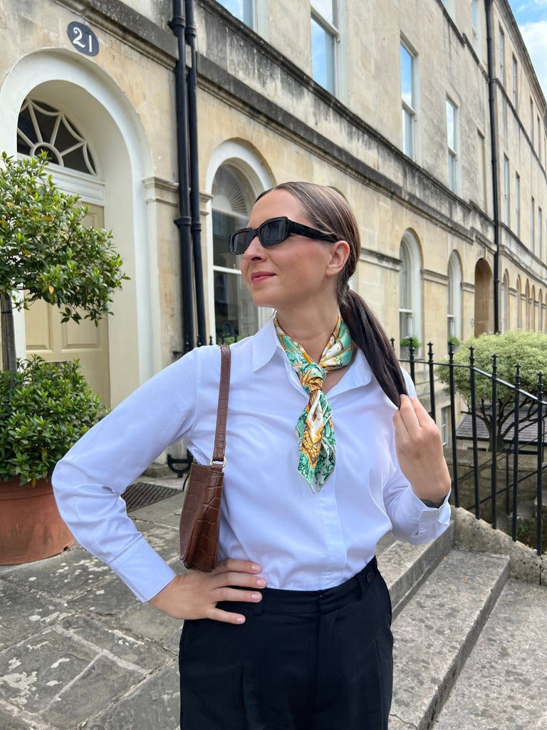 Aurora Square Silk Scarf - Lé Silk