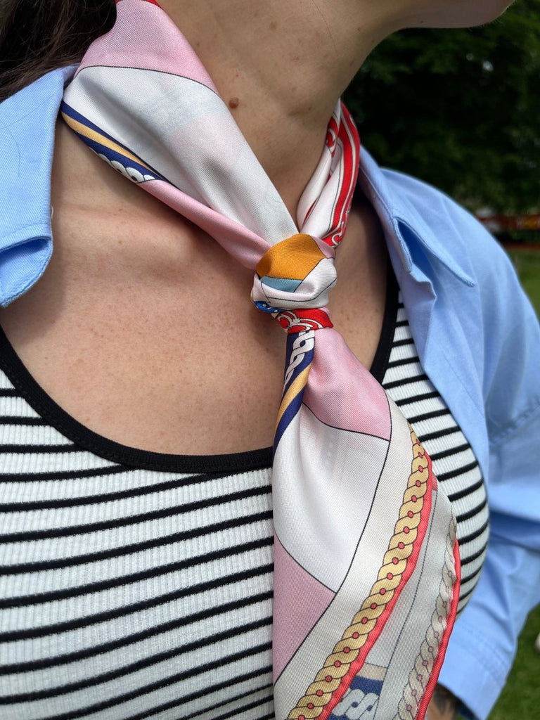 Iris Square Silk Scarf - Lé Silk