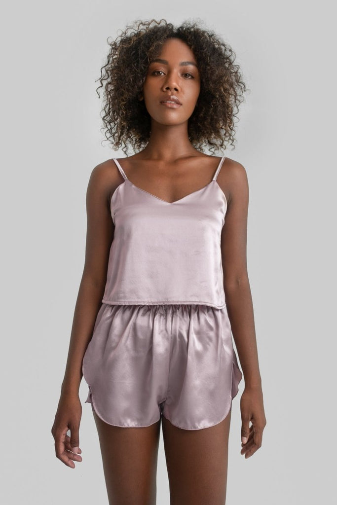 Lotus Silk Sleep Shorts - Lé Silk