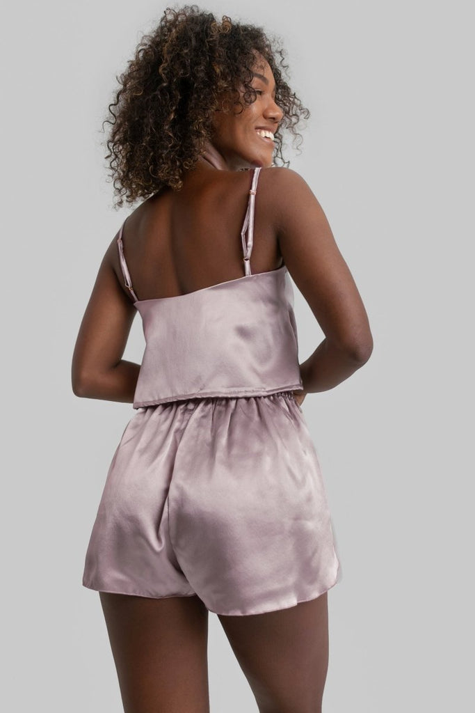 Lotus Silk Sleep Shorts - Lé Silk