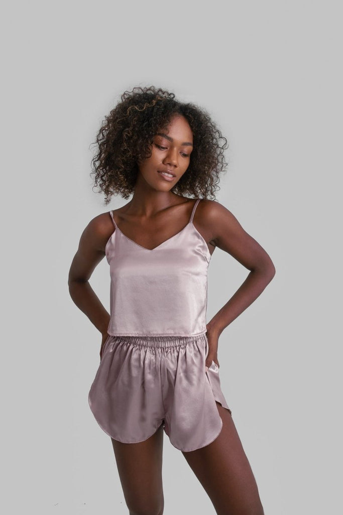 Lotus Silk Sleep Shorts - Lé Silk