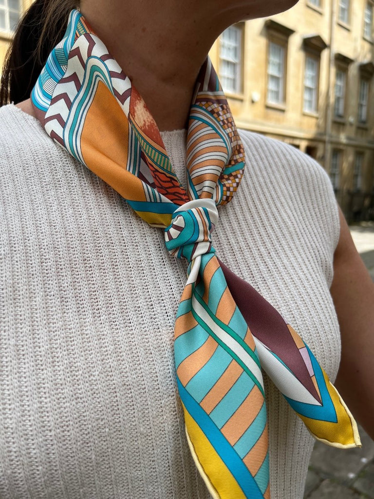 Thalia Square Silk Scarf - Lé Silk