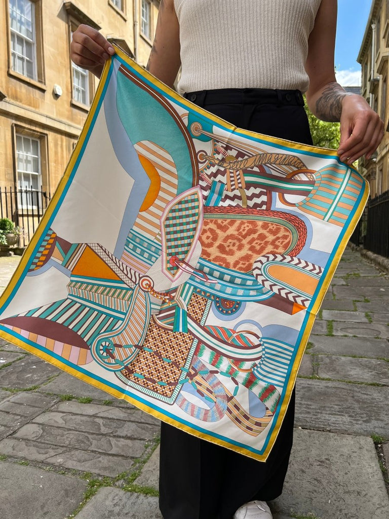 Thalia Square Silk Scarf - Lé Silk