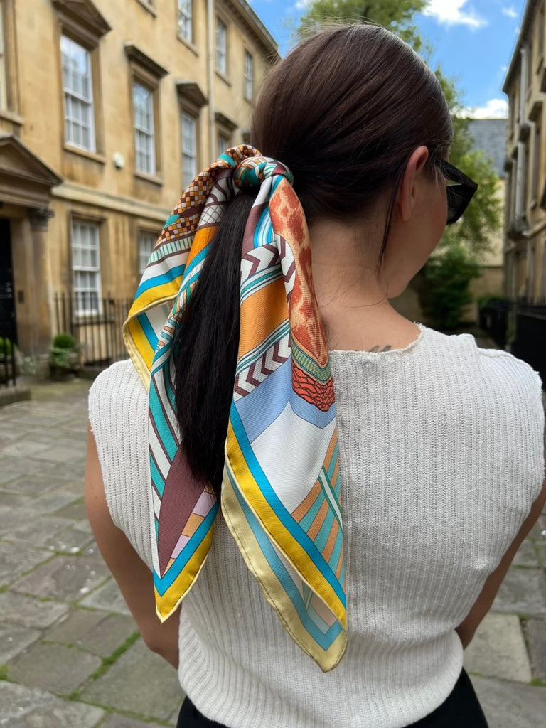 Thalia Square Silk Scarf - Lé Silk