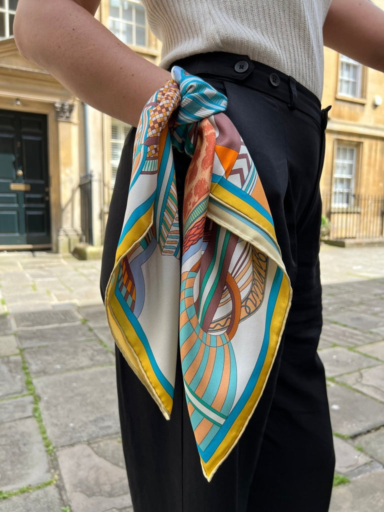 Thalia Square Silk Scarf - Lé Silk