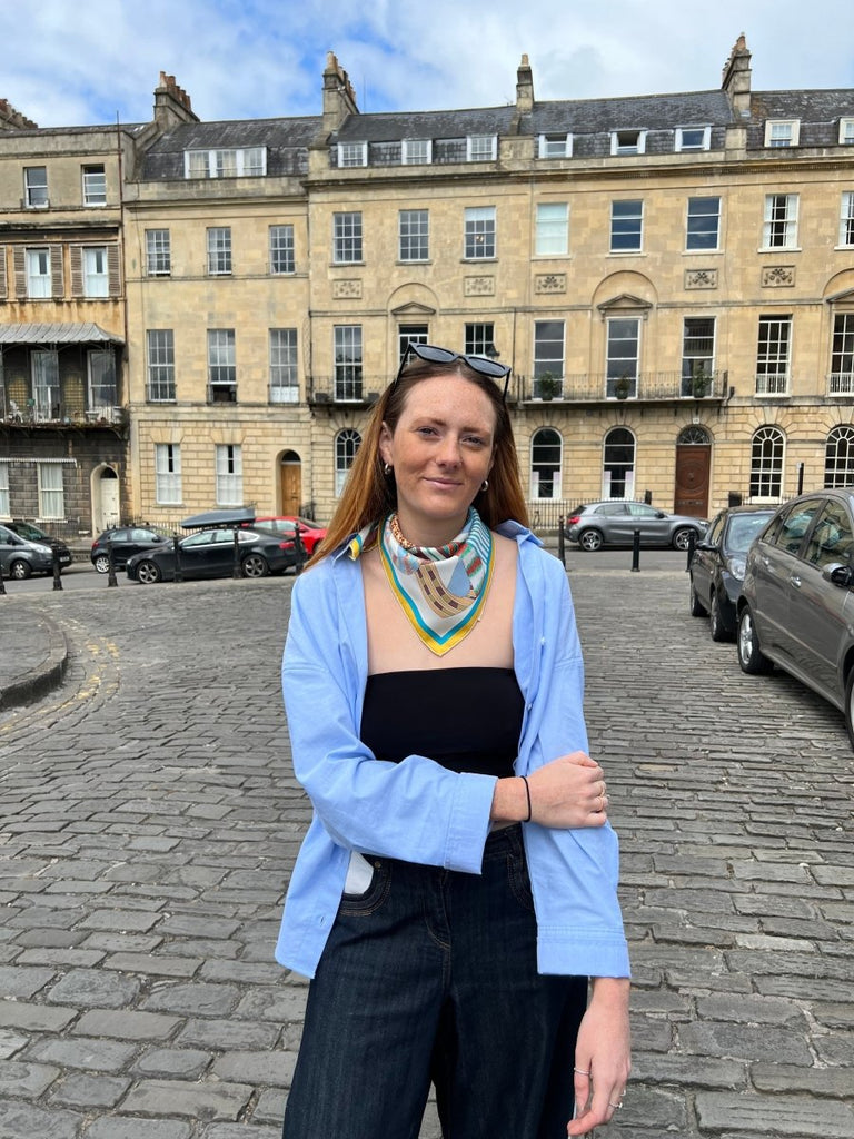 Thalia Square Silk Scarf - Lé Silk