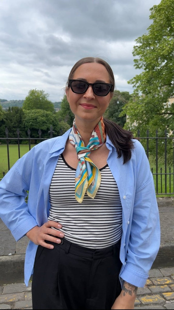 Thalia Square Silk Scarf - Lé Silk